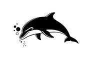 Dolphin Jumping Silhouette Vector, an Illustration by Designs_River (Thumbnail 38 of 51)