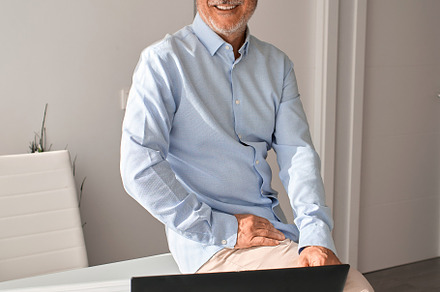 Portrait of happy and smiling busine