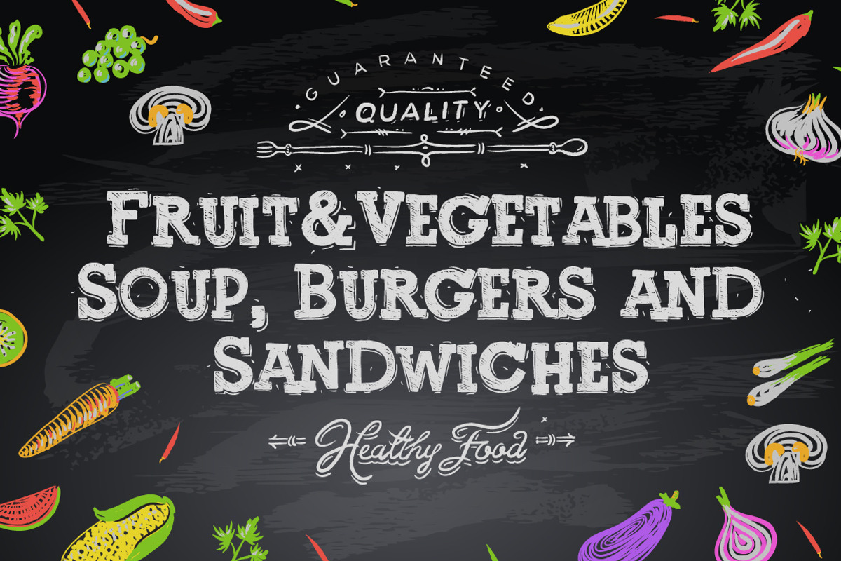 Chalkboard typeface, a Sans Serif Font by PREMIUMVECTOR (Photo 3 of 4)