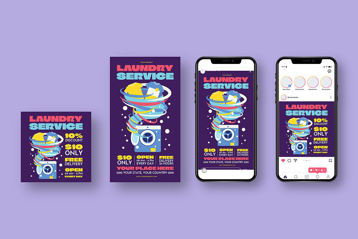 Laundry Service Flyer, a Flyer Template by herutage (Photo 3 of 4)