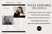 2 Page Black & White Media Kit Canva, a Social Media Template by Daily Creative (Thumbnail 2 of 4)