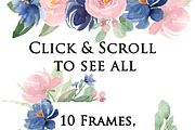 Blush and Blue Flowers, an Illustration by Graphic Blue Bird (Thumbnail 3 of 8)