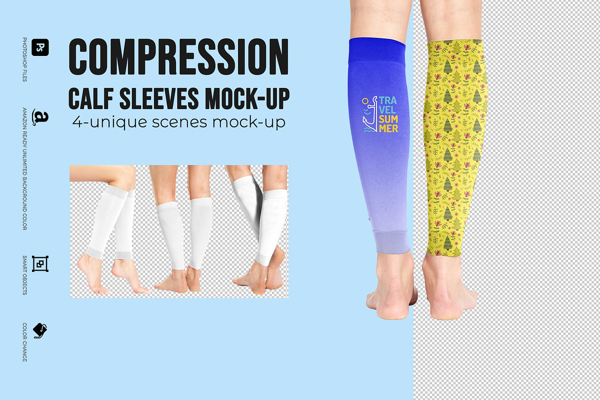 Calf Sleeves Mock-Up, a Product Mockup by Mock-up Store (Photo 1 of 6)