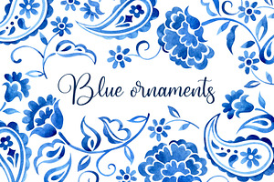 Blue Patterns Collection, a Pattern Graphic by made by Tanya