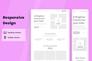 Child Care Wireframe Website, a Websites & App Template by INSPR STD (Thumbnail 2 of 6)