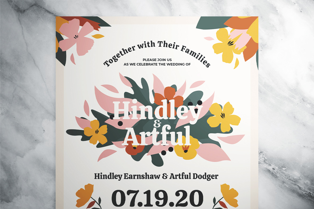 Floral Wedding Suite, an Invitation Template by The Good Store (Photo 2 of 7)