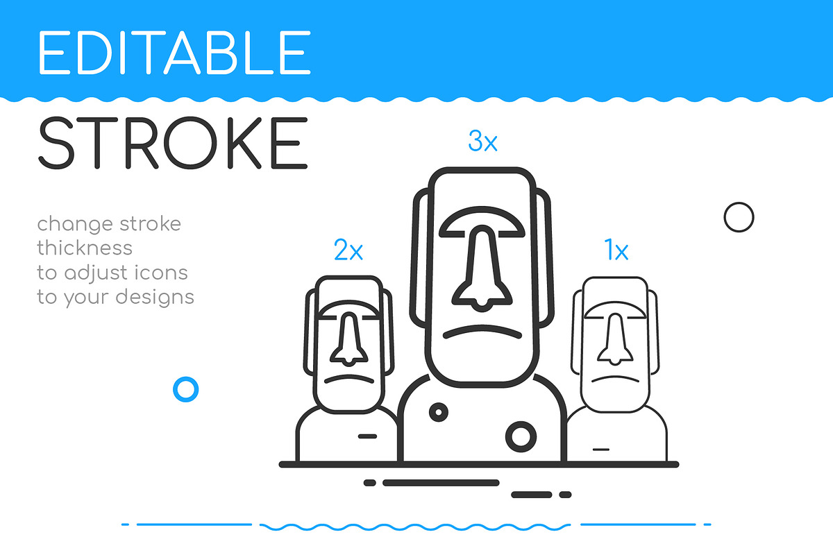 Line Design Landmarks Icons Set, an Outline Icon by Boyko Pictures (Photo 3 of 9)