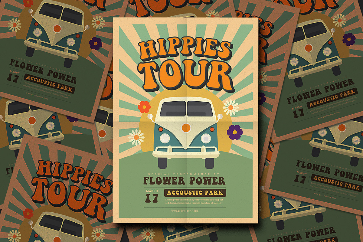 Hippies Party Flyer, a Flyer Template by Guuver (Photo 1 of 3)