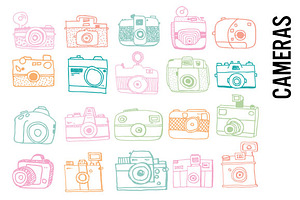 Pastel Camera Doodles