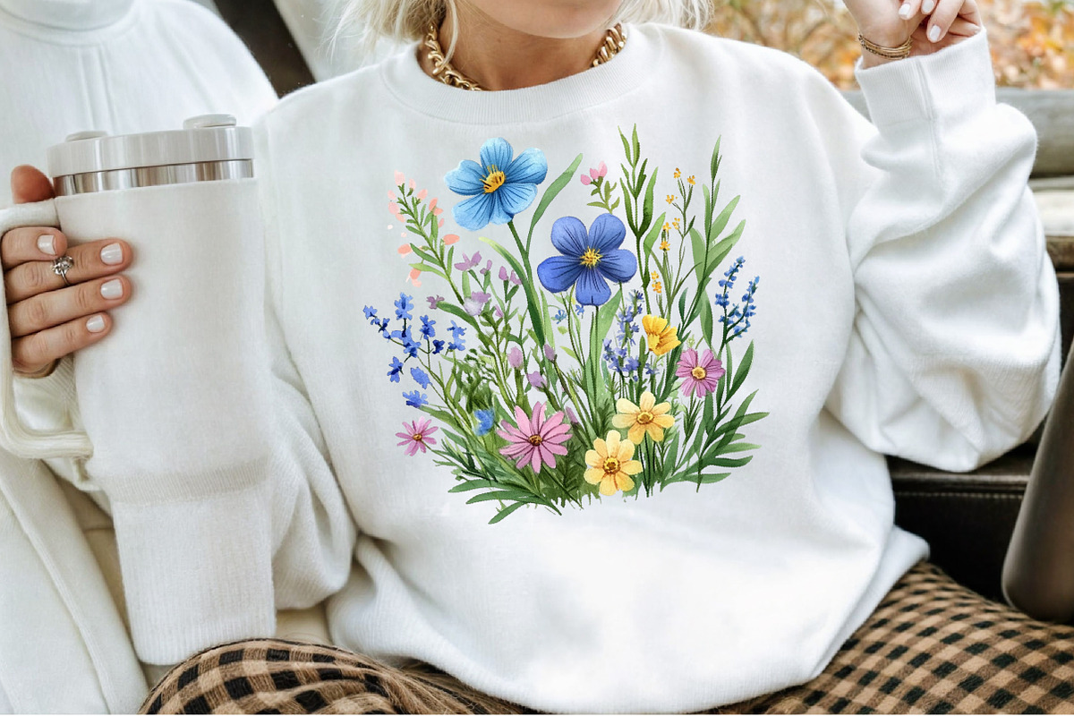 Garden Flowers Watercolour Clip Art, an Illustration by Sublimation Artist (Photo 4 of 6)