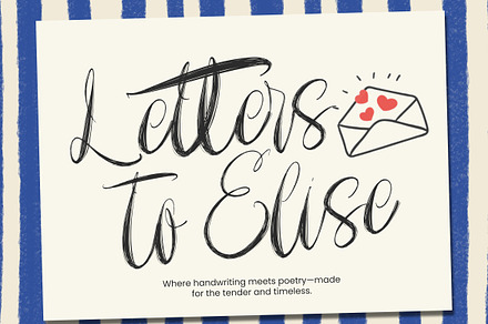 Letters To Elise, a Script Font by Madjack.font