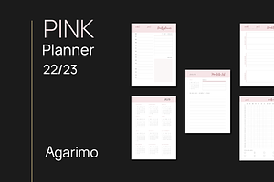 Pink Planner 22/23 Without Date