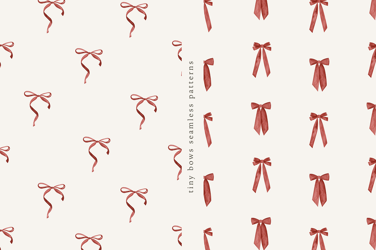 Red Bows Ribbon Watercolor Clipart, a Decorative Illustration by Ooh Lily (Photo 9 of 16)
