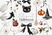 Watercolor Clipart-ELEGANT HALLOWEEN, a Decorative Illustration by Beigetime (Thumbnail 1 of 10)