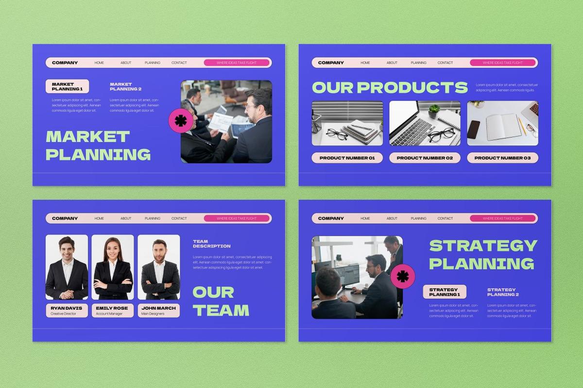 Blue Business Plan Google Slide, a Presentation Template by graphicook (Photo 4 of 5)