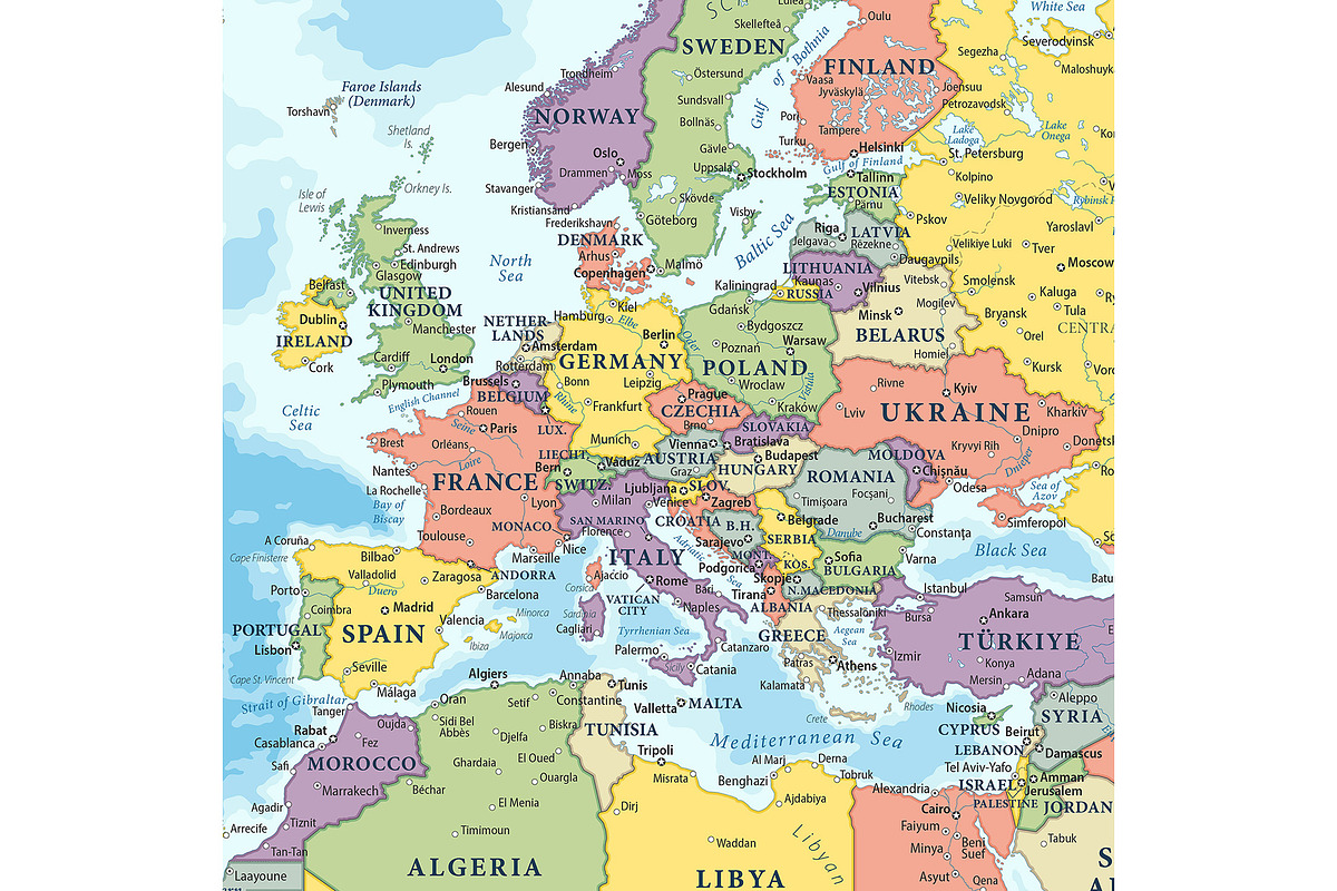 Vector World Map - Pacific View, a Graphic by PorcuPen Works (Photo 4 of 6)