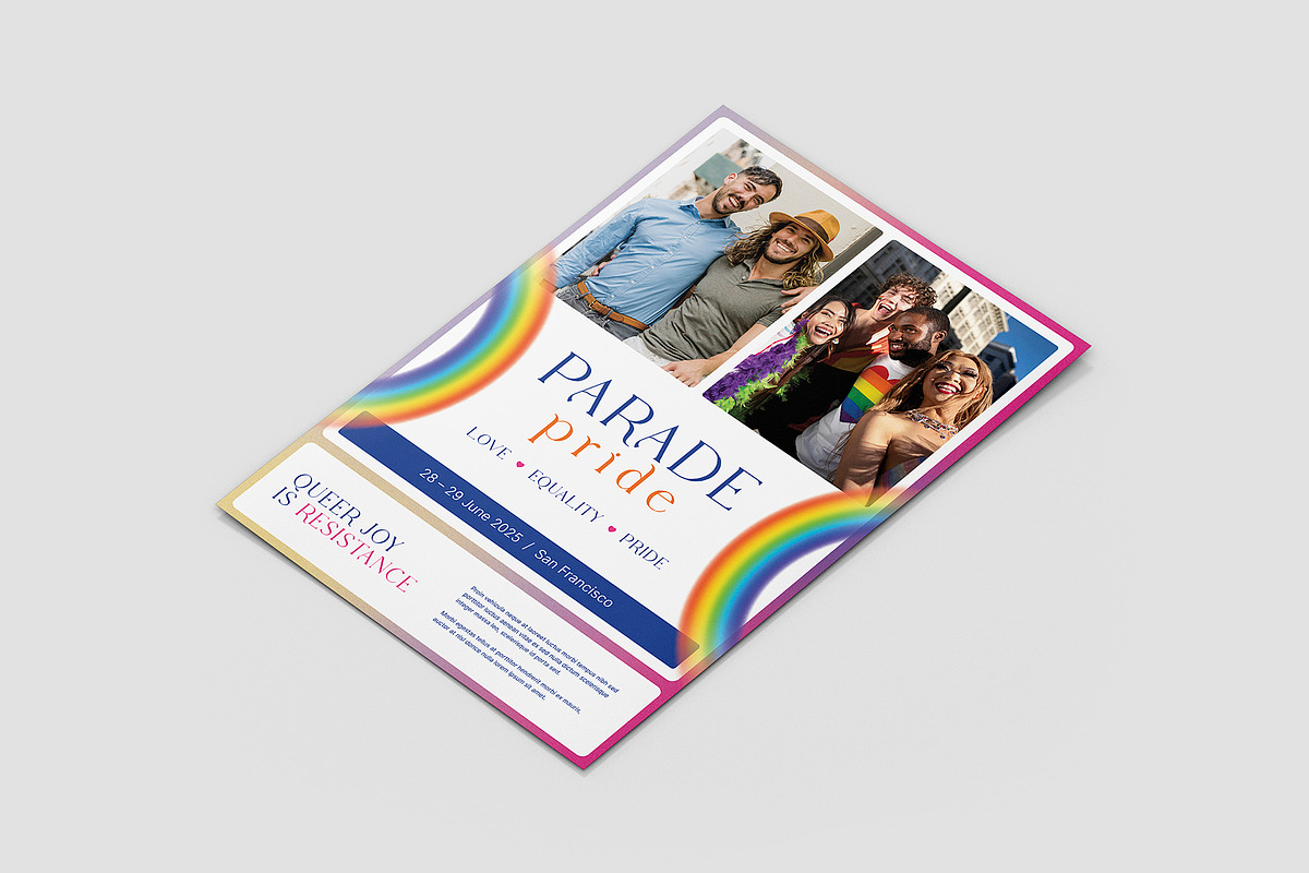LGBT Parade Flyer Canva Template, a Flyer Template by artbart (Photo 4 of 9)
