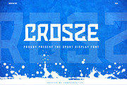 Crosze - Sport Display Font, a Sans Serif Font by Dhabee (Thumbnail 1 of 11)