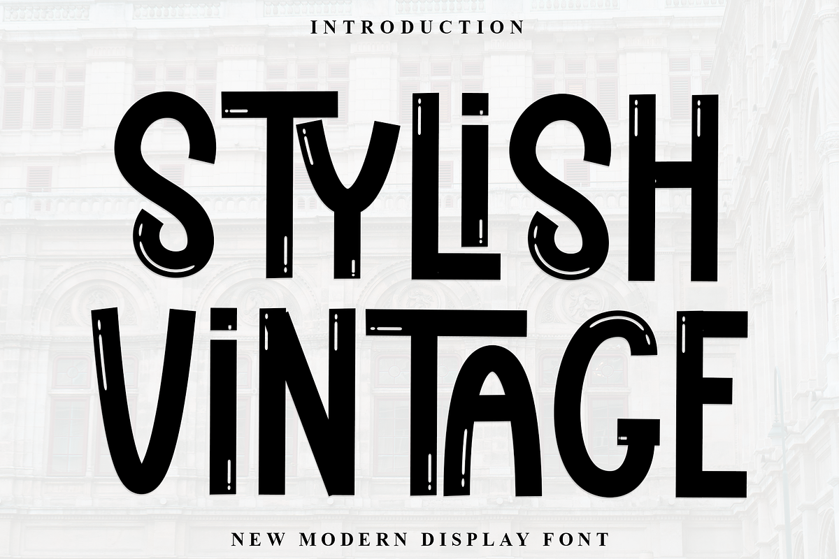 StylishVintage, a Sans Serif Font by InermediaSTUDIO (Photo 1 of 8)
