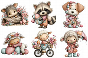 Whimsical Easter Animals Clipart, an Illustration by Daily.Designs (Thumbnail 4 of 8)