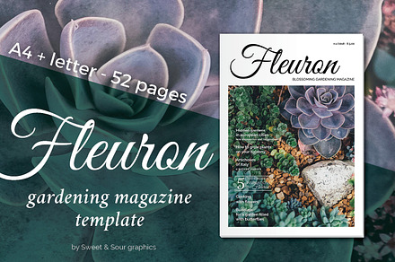 Fleuron gardening magazine template
