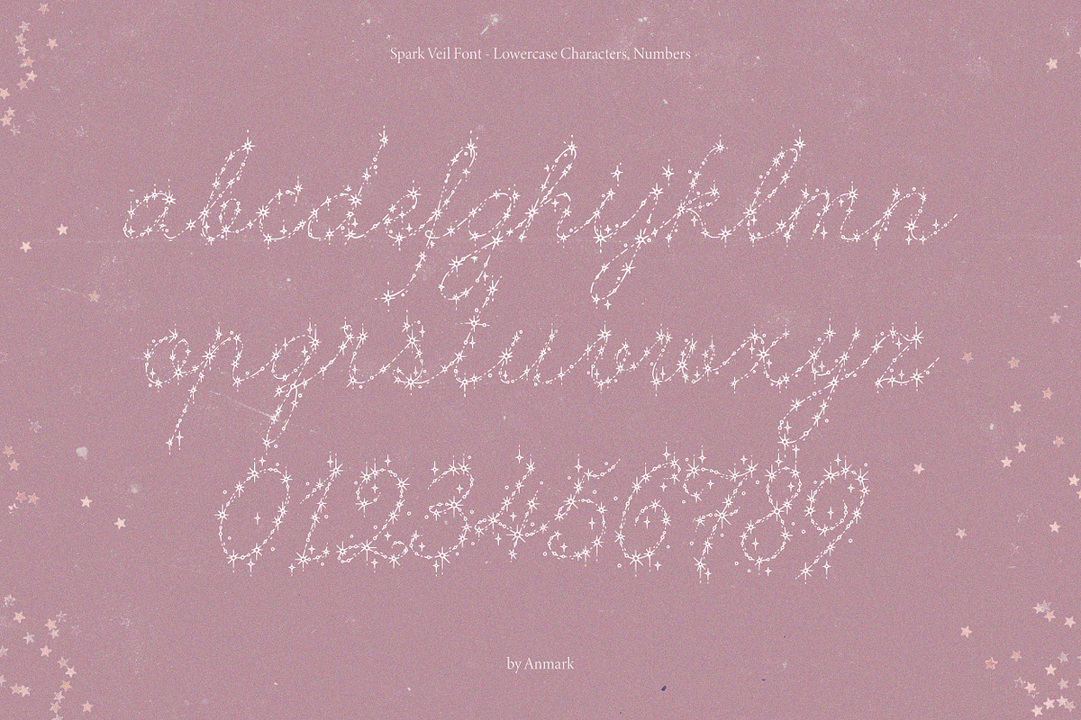 Spark Veil Decorative Glitter Font, a Script Font by AnMark (Photo 6 of 13)