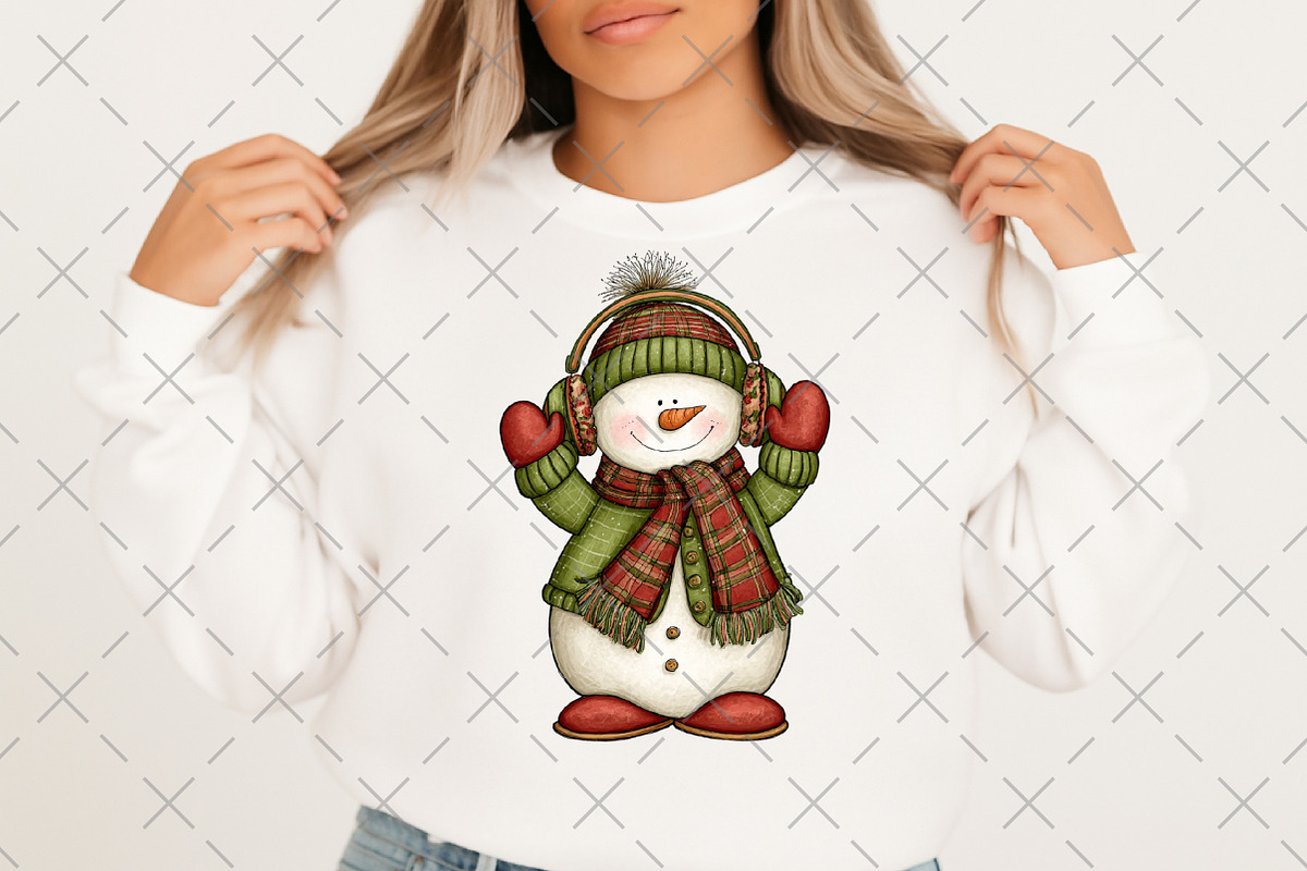 Whimsical Snowman PNG, an Illustration by Craft Nest (Photo 2 of 6)