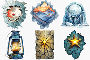 Christmas Broken Wall Clipart, an Illustration by Canvas Craft (Thumbnail 3 of 7)