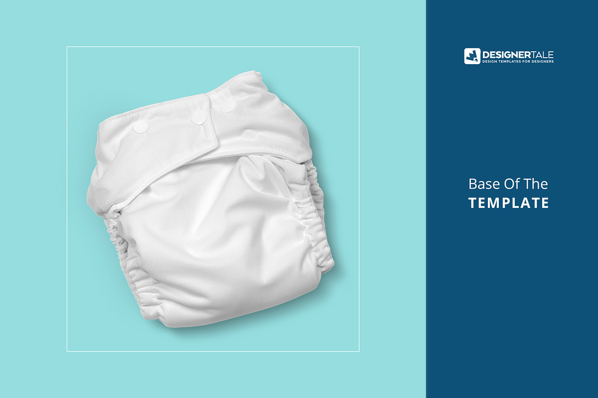 Reusable Cloth Diaper Mockup, a Product Mockup by Designertale (Photo 8 of 9)