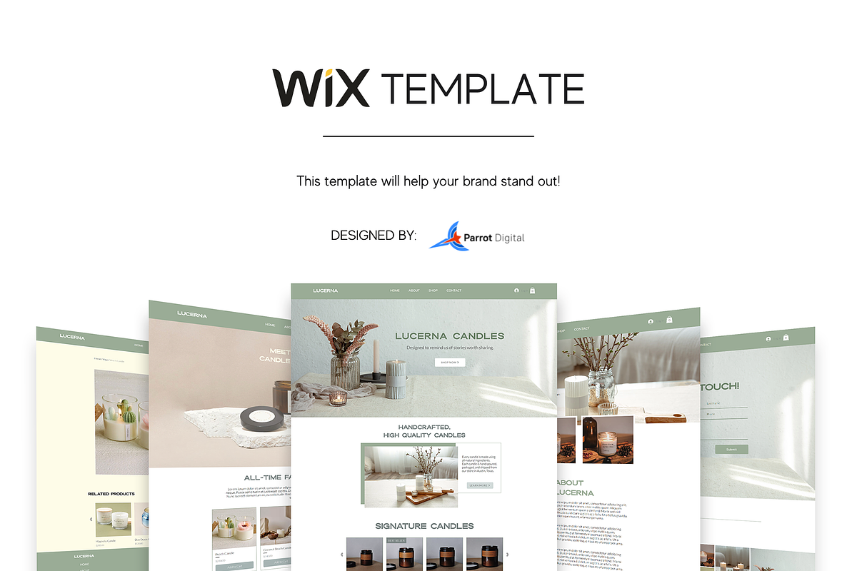 Candle Store Website for Wix, a Shopify Template by Parrot Designs (Photo 1 of 4)