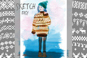 Folk Sweater Brushes for Photoshop, a Brush Add-On by SHMEL_Studio (Thumbnail 5 of 7)