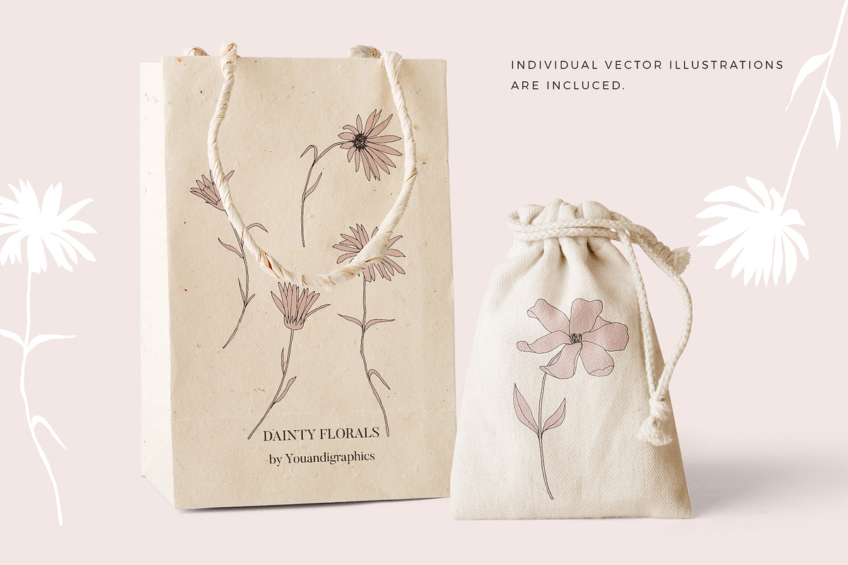 Dainty Floral Patterns Elements, a Pattern Graphic by Youandigraphics (Photo 4 of 17)