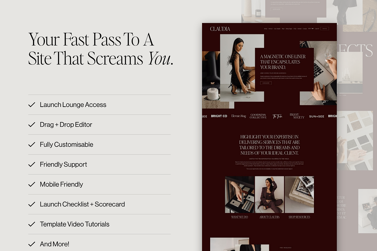 Squarespace Website Template Claudia, a Squarespace Template by Candor Templates (Photo 16 of 16)