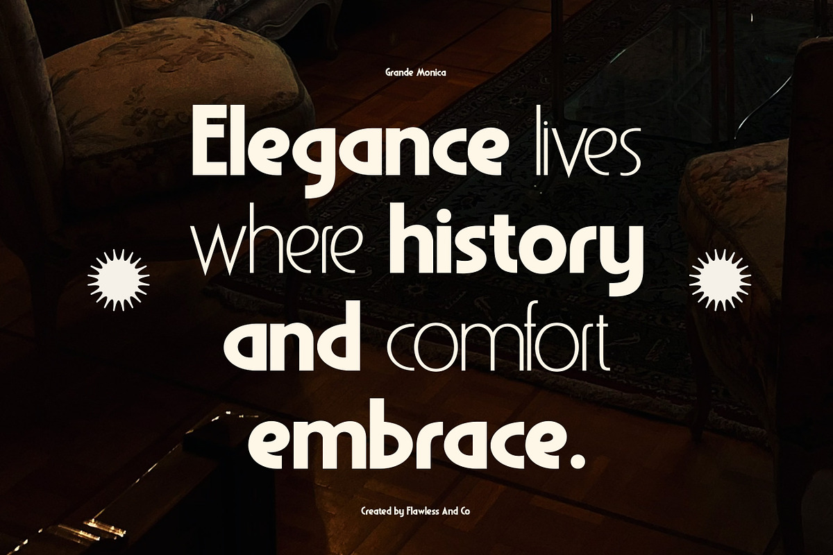 Grande Monica - Display Sans Serif F, a Sans Serif Font by Flawless And Co (Photo 6 of 10)