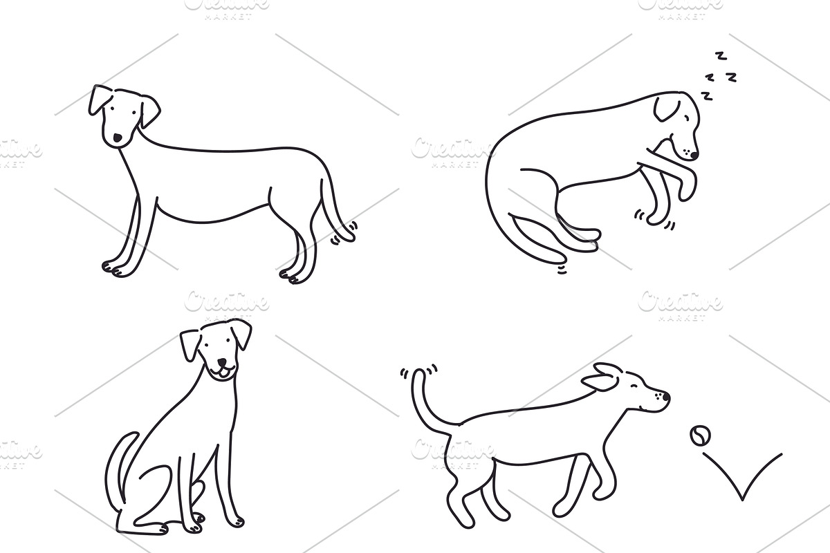 Cute doodle dogs (big collection), an Animal Illustration by Liz Pengilley Studio (Photo 15 of 23)