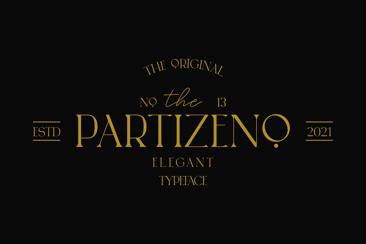 Partizeno Elegant/Branding Font, a Sans Serif Font by GraphicDash (Photo 7 of 10)