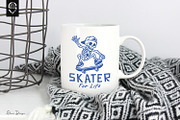 Skater for life, skeleton skateboard, a Graphic by shaondesigns (Thumbnail 6 of 7)