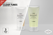 Clear Cosmetic Tube Mockups, a Packaging Mockup by INCDesign (Thumbnail 1 of 9)