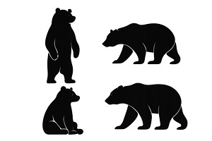 Multiple bear silhouettes showcasing, an Illustration by ZinetroN