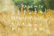 Line Farm Icons., an Outline Icon by BezierMagic (Thumbnail 2 of 5)