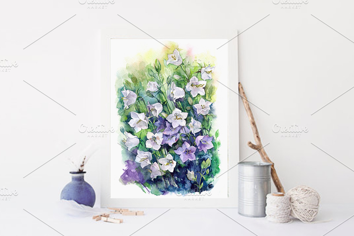 SALE! Watercolor bells flowers, a Decorative Illustration by MaryAmi (Photo 2 of 3)