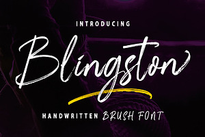 Blingston Brush Font