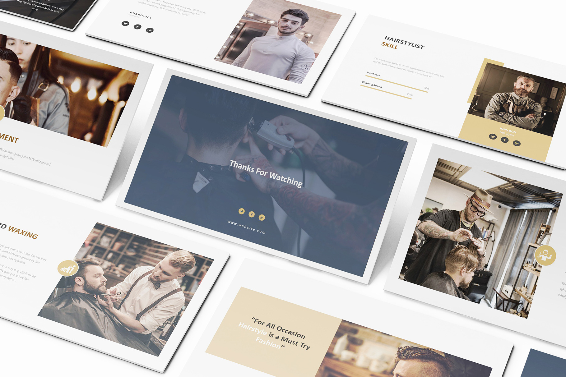 Mr Barber Barbershop Powerpoint, a Presentation Template by Formatika ...