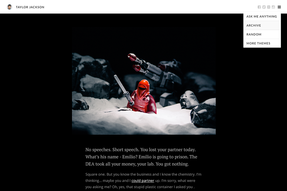 Split tumblr theme, a Websites & App Template by Pixel Revel (Photo 4 of 5)