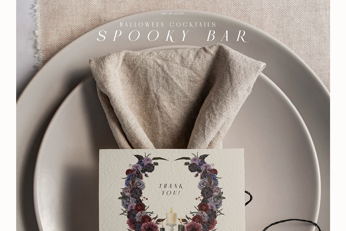 Spooky Bar Halloween Cocktails, a Seasonal Illustration by LiChu Art (Photo 6 of 14)