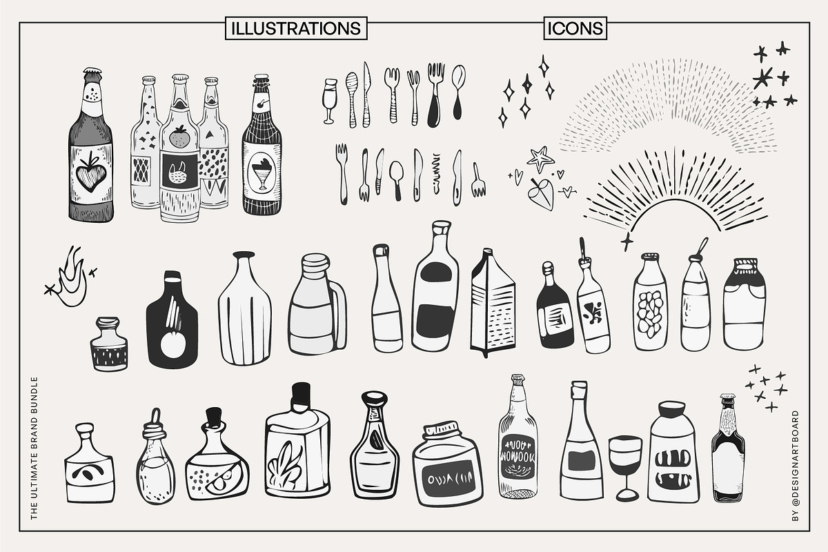 300+ Super Pack Brand Kit Vol 1-4, a Branding & Logo Template by @designartboard (Photo 31 of 41)
