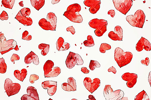 Heart Pattern Background white backg, a Photo by LOGOCREATIVE