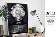 Moon Calendar 2022 Black&White, a Stationery Template by land art (Thumbnail 1 of 7)