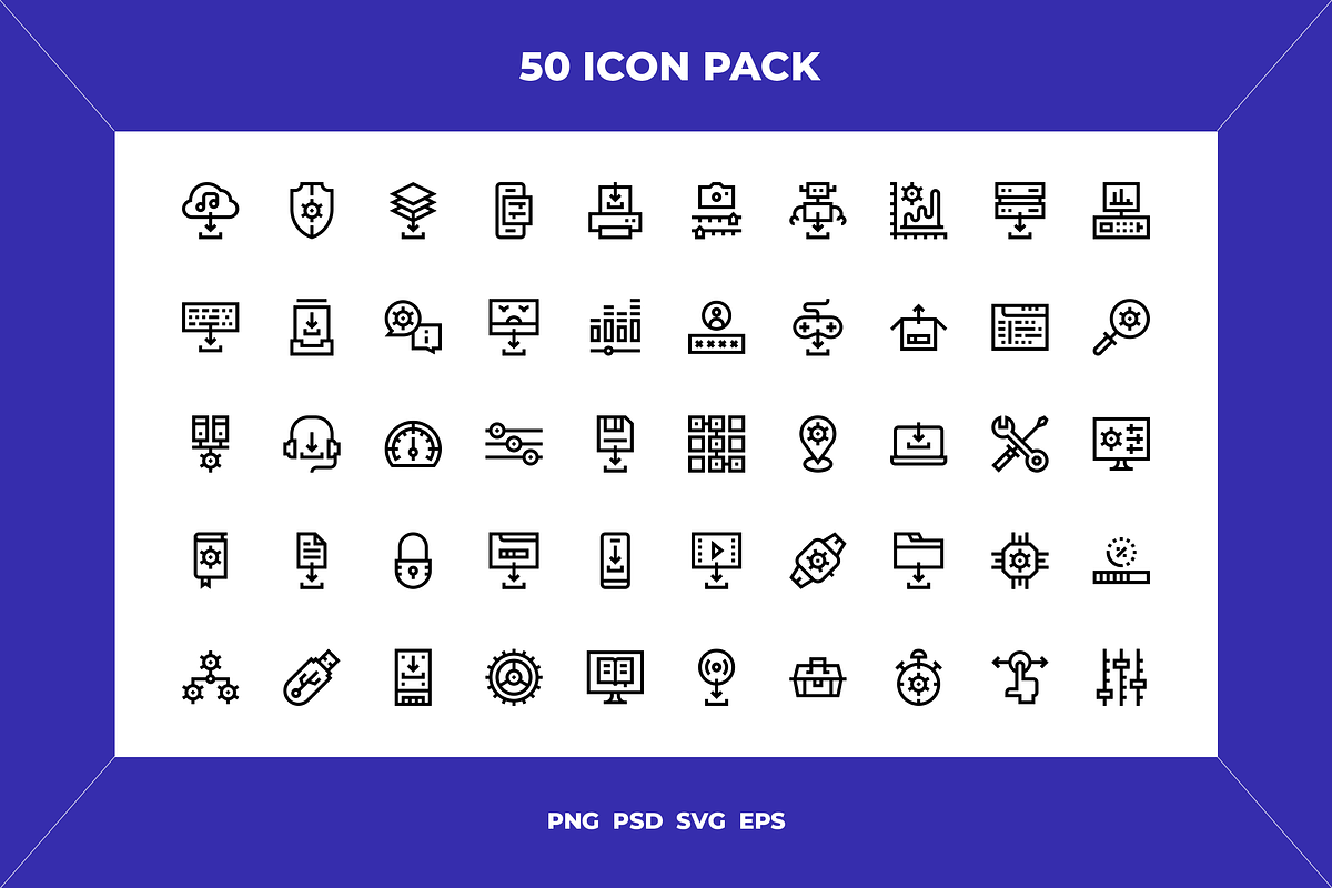 Setup and install icons, an Outline Icon by Wencory (Photo 1 of 2)