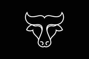 buffalo head line logo design vector, a Branding & Logo Template by devastd